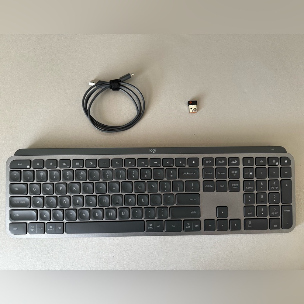 Logitech MX Keys Illuminated Wireless Keyboard with Bluetooth, USB-C